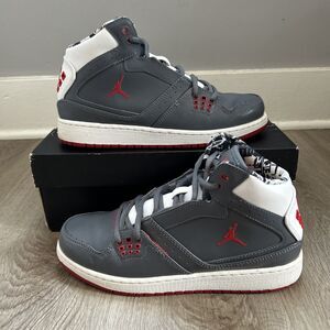 Nike Air Jordan Flight 1 Youth 6 Boys Basketball Shoes Gray High Top 374452-050